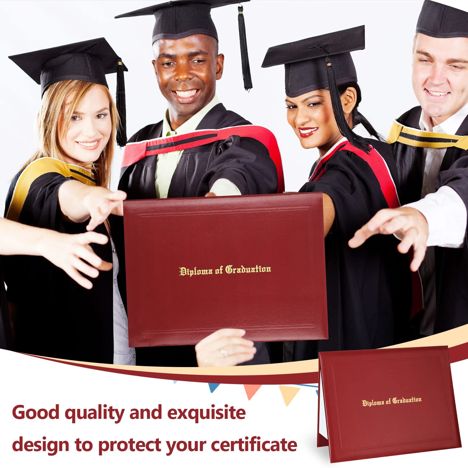 Amazon | 卒業証書カバー 6枚パック 8.5 x 11インチ 刻印入り 卒業証書