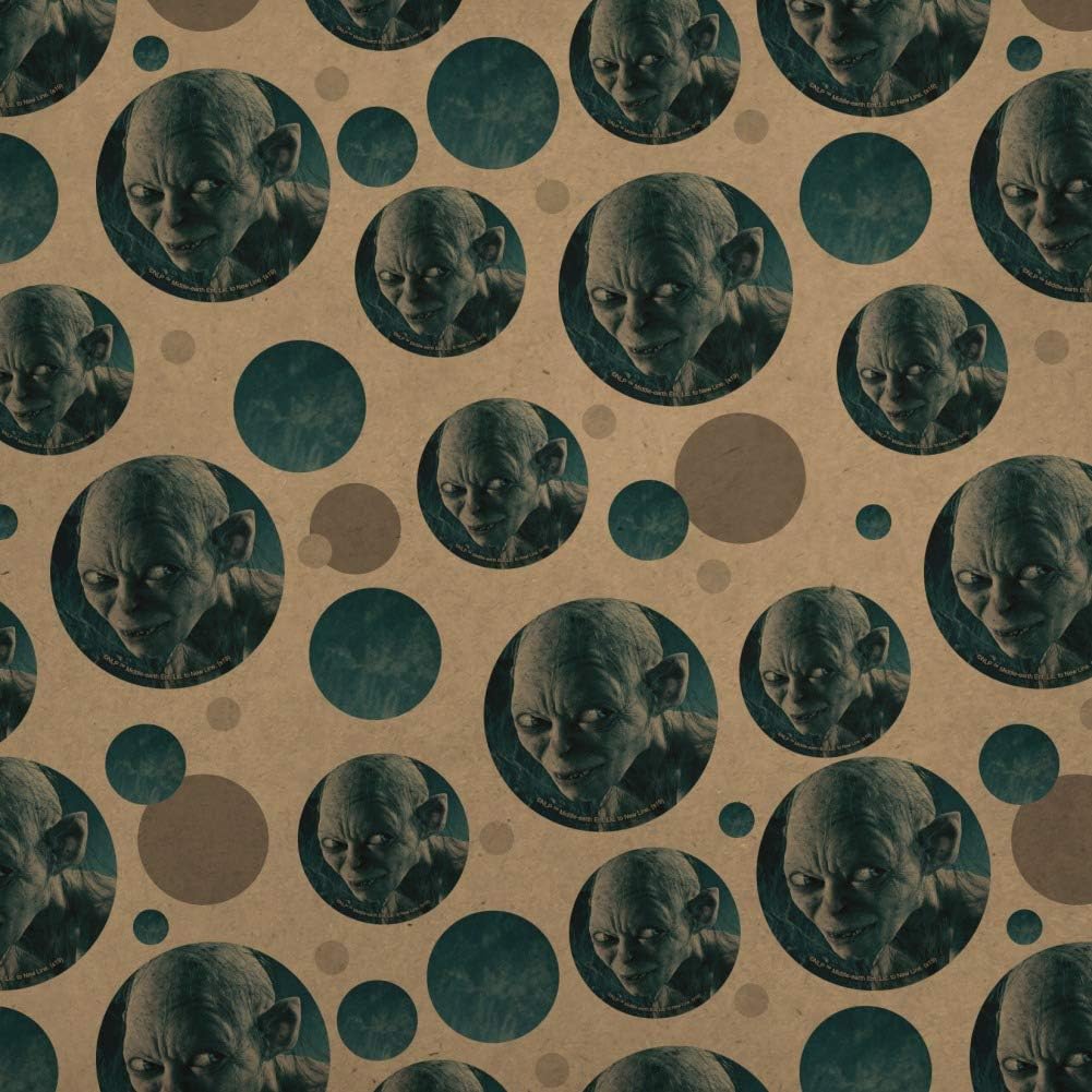 GRAPHICS & MORE THE LORD OF THE RINGS Gollum Character Premium Kraft Gift Wrap Wrapping Paper Roll