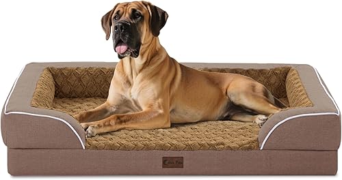 Casa Paw Cama ortopédica XXL para perros gigantes, camas lavables de espuma viscoelástica para perros, sofá cama para perros con cómodo refuerzo,