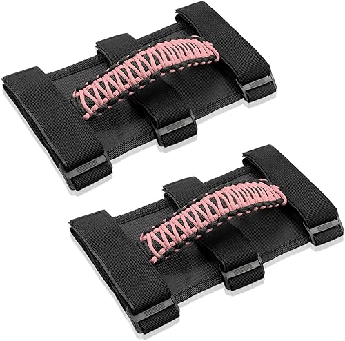 Miniatura 16 de para Accesorios Jeep Wrangler Asas de Agarre de Barra Enrollable de Agarre y Empuñadura con Borde Compatible con Jeep Wrangler YJ TJ JK JKU JL JLU