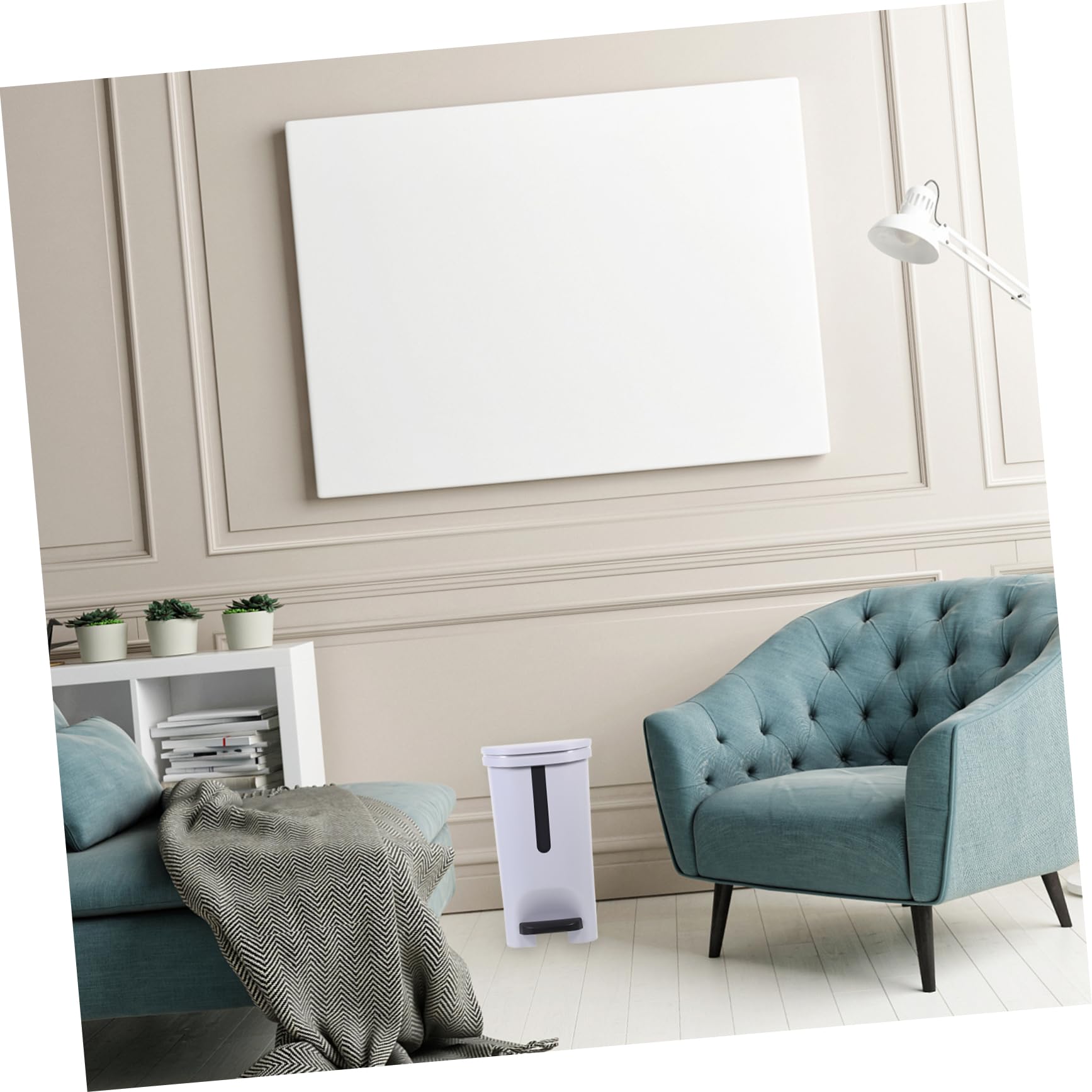 Alipis Cubo De Basura De Plástico Para Cocina Cubo De Basura Para Baño Con Pedal De Paso Para Oficina Dormitorio Hogar Hotel 10L