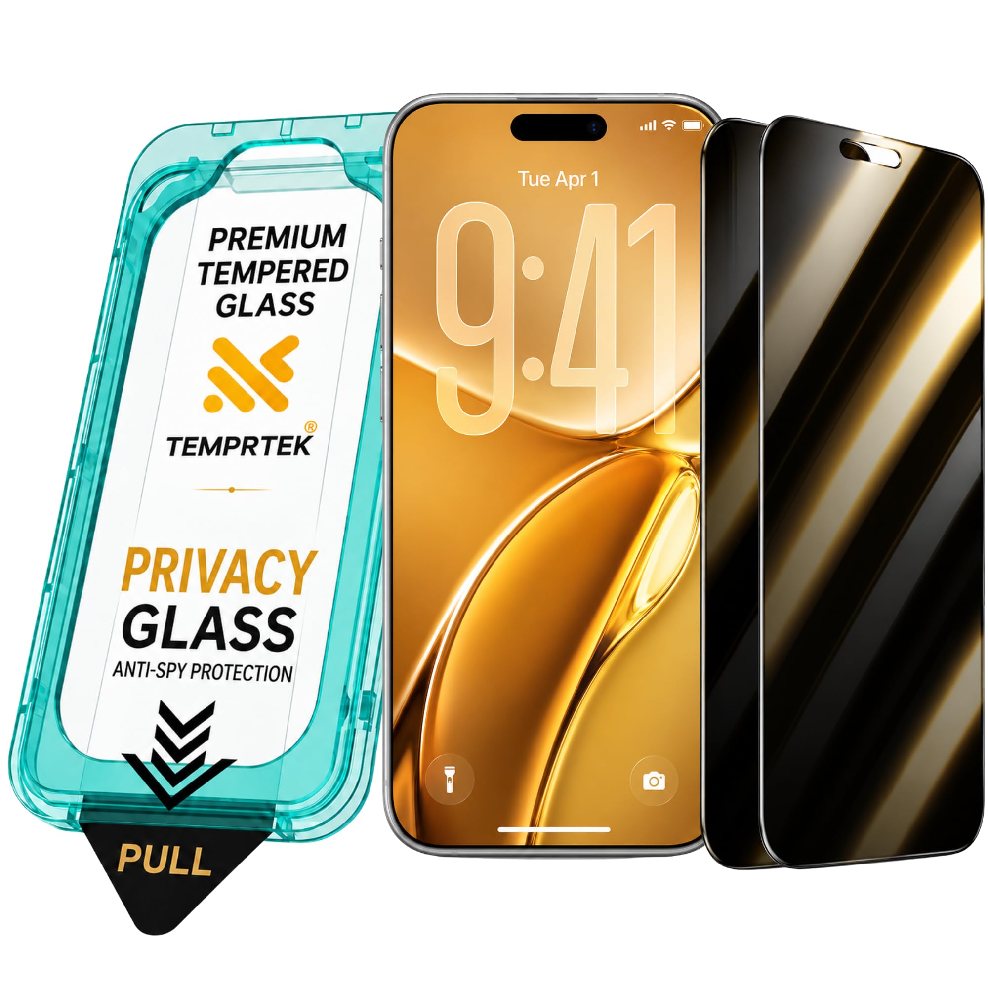 TEMPRTEK 2 Pack Privacy Screen Protector for iPhone 17 Pro Max & 16 Pro Max