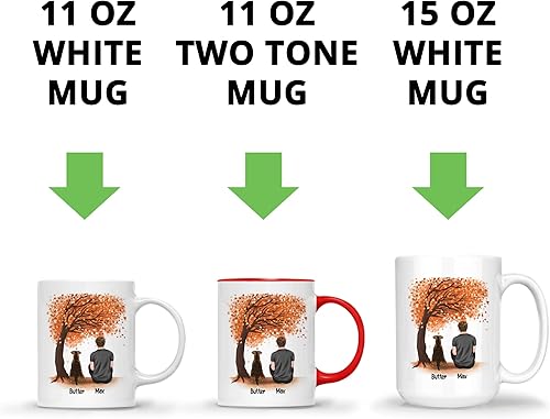 Miniatura 6 de Gossby Taza personalizada con diseño de perro para papá, regalo personalizado con temática de otoño para los amantes de los perros con diseño,