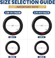 Vista 6 de Neumático delantero de motocicleta Hyssk resistente de 0.079 in de grosor, 2.50/2.75-14 pulgadas (60/100-14) para CRF70, KLX110, PW80, SSR Dirt Pit