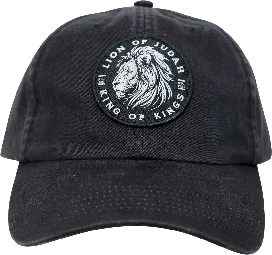 Kerusso - Lion of Judah - King of Kings - Rev. 5:5, Rev. 19:16 - Cotton - Men's Baseball Cap Hat - One Size Fits Most, Charcoal
