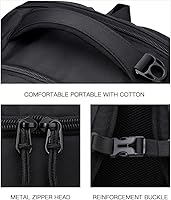 Vista 8 de FILLOVE Mochila para computadora de 15,6 pulgadas, Negro -, Mochilas Daypack