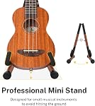 Donner Support pour violon Ukulele, en bois Mini Guitar Stand Floor pliable A Frame for Hush Guitar, Mandolin, Banjo, Petits Instruments de Musique