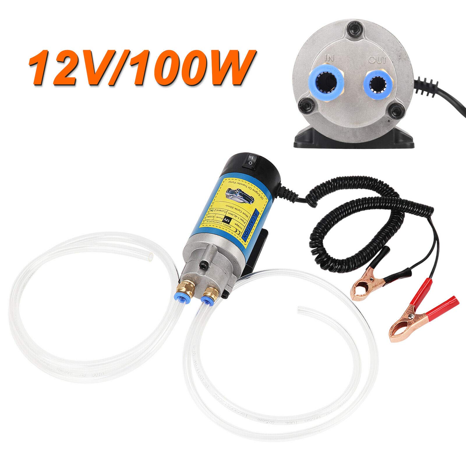 Riloer Motor y motocicleta 100W 12V bomba de aceite eléctrica unidad de bombeo fluido sifón diesel