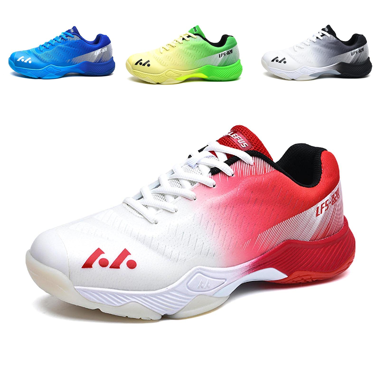 BLBK Buty do badmintona, buty do squasha, buty halowe do różnych wykładzin podłogowych, wygodny i pewny chwyt/buty do siatkówki unisex