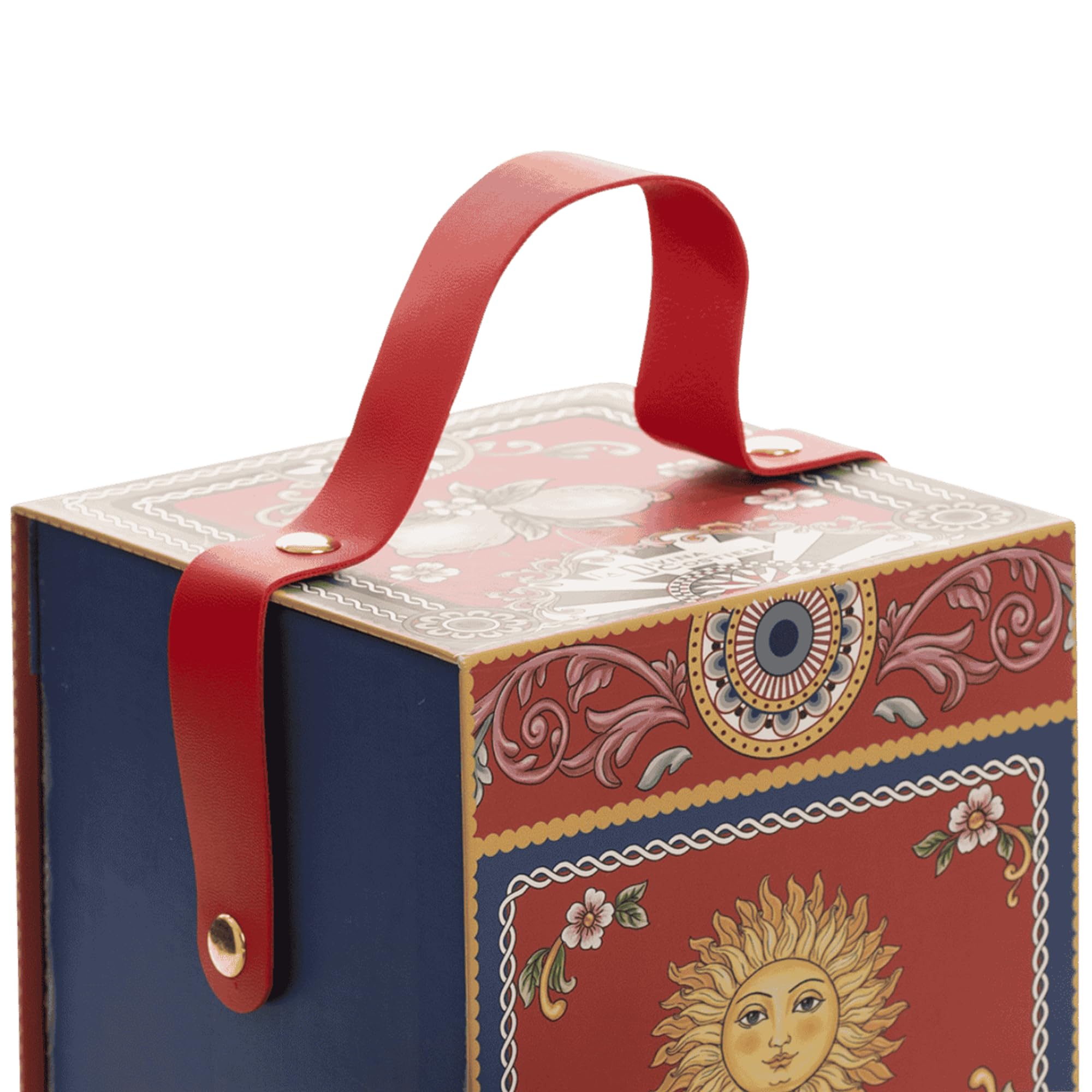 DIVINA Italian Design, 2-częściowy zestaw luksusowych ceramicznych misek Sunny Red, dekoracja śródziemnomorska - SF173