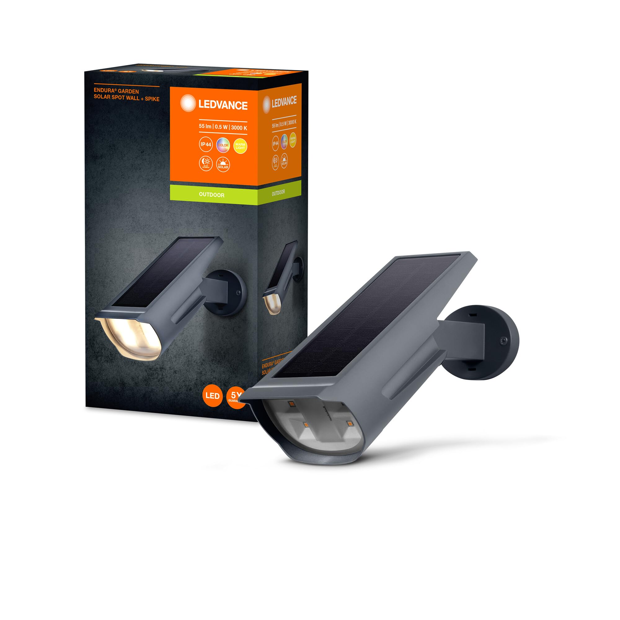 LEDVANCE Garden luminaire LED: for wall/Ground, Endura Garden SPOT / 0.50 W, 3.6 V, Warm White, 3000 K, Body Material: Plastic, IP44, Pack of 1 — image 1