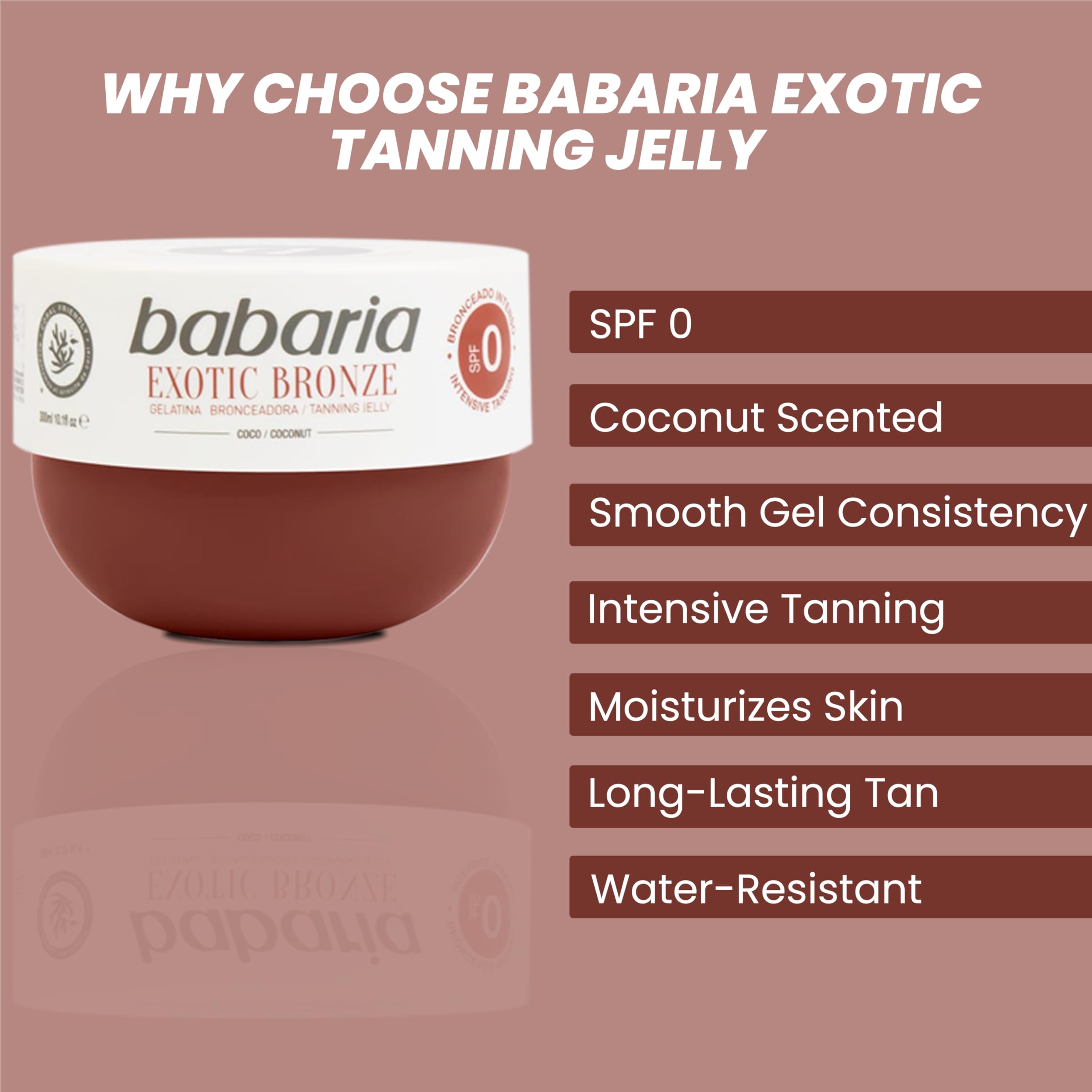 Katsy Style Exotic Bronze Tanning Jelly 300ml - Coconut Scented Gel for Intensive Deep Tan - Water Resistant & Moisturizing - Image 3