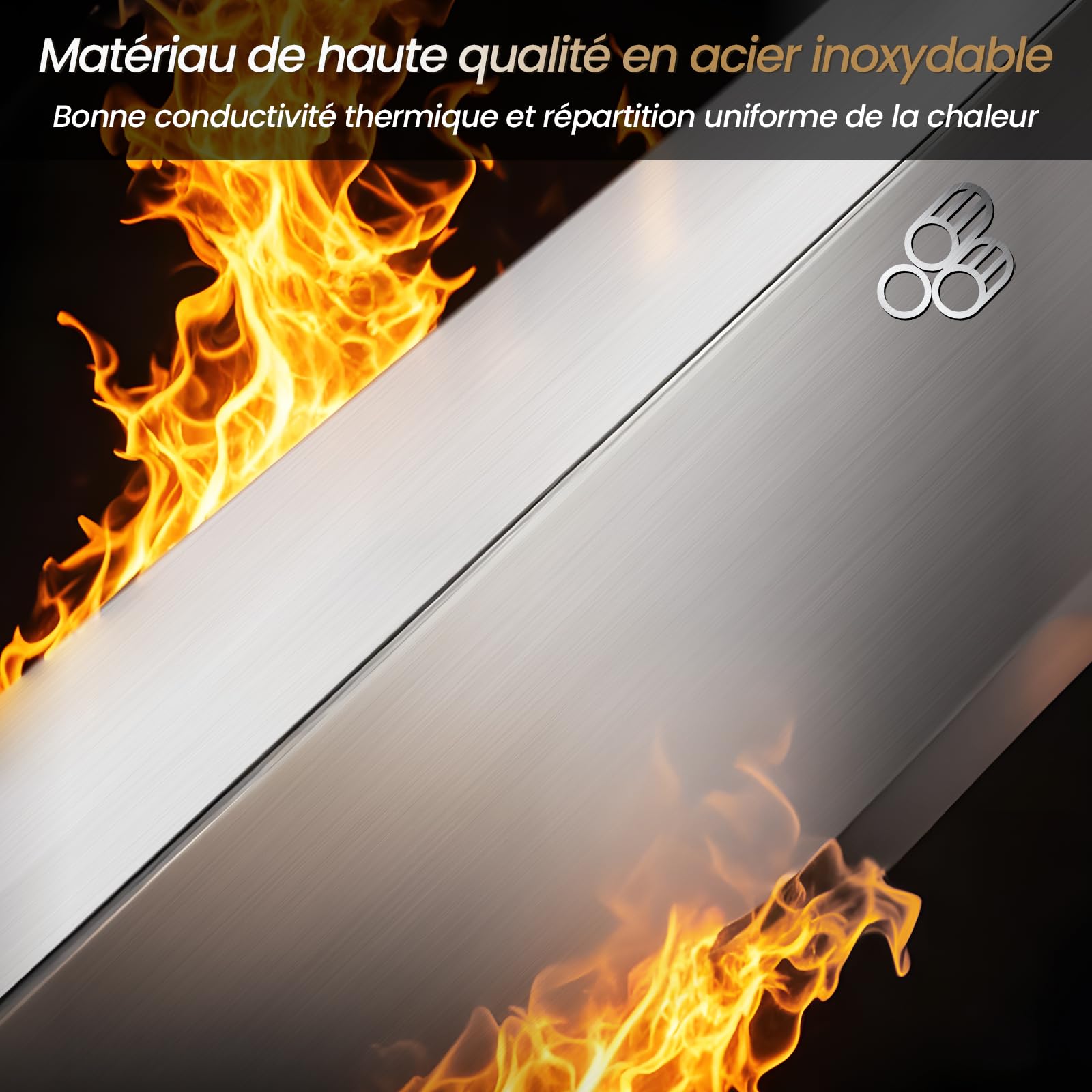 Lot de 5 barres de flavorizer en acier inoxydable pour barbecues W-e-b-e-r Genesis II/LX 300 Série Genesis II LX E/S-340 E-310 E-315 E-335 E-330 S-335 Plaque chauffante 43,4 cm