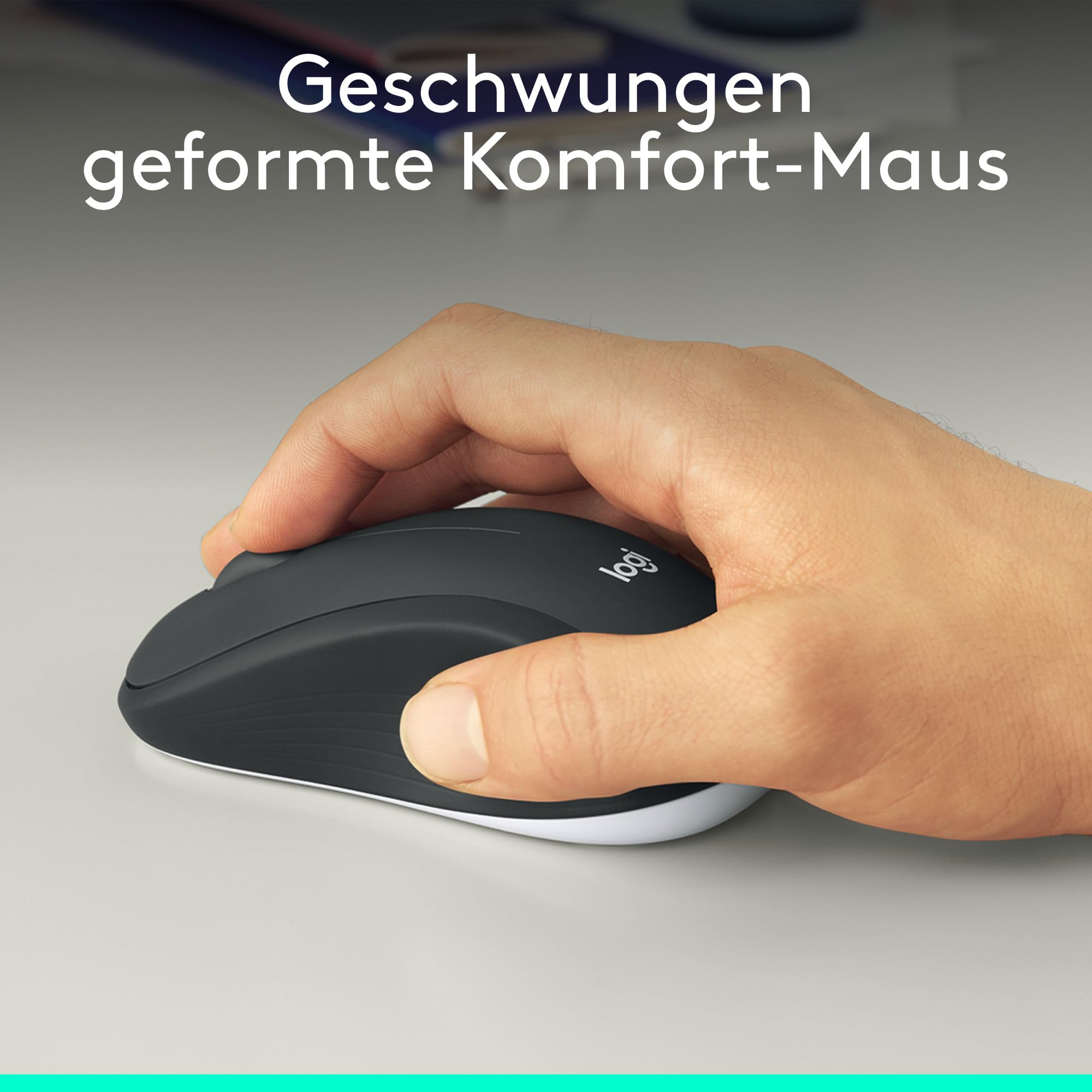 Logitech MK540 Advanced Kombi – Kabellose Tastatur und Maus für Windows, Deutsche QWERTZ-Tastatur – Schwarz