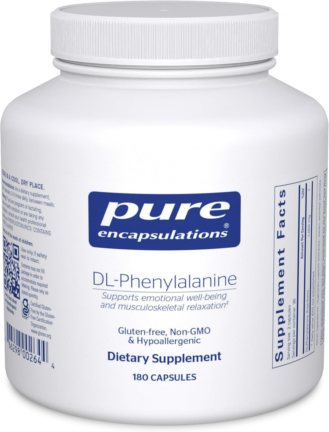 Pure Encapsulations DL-Phenylalanine | Amino Acid Supplement for Memory and Focus, Joints, Muscles, and Cognitive Support* | 90 Capsules