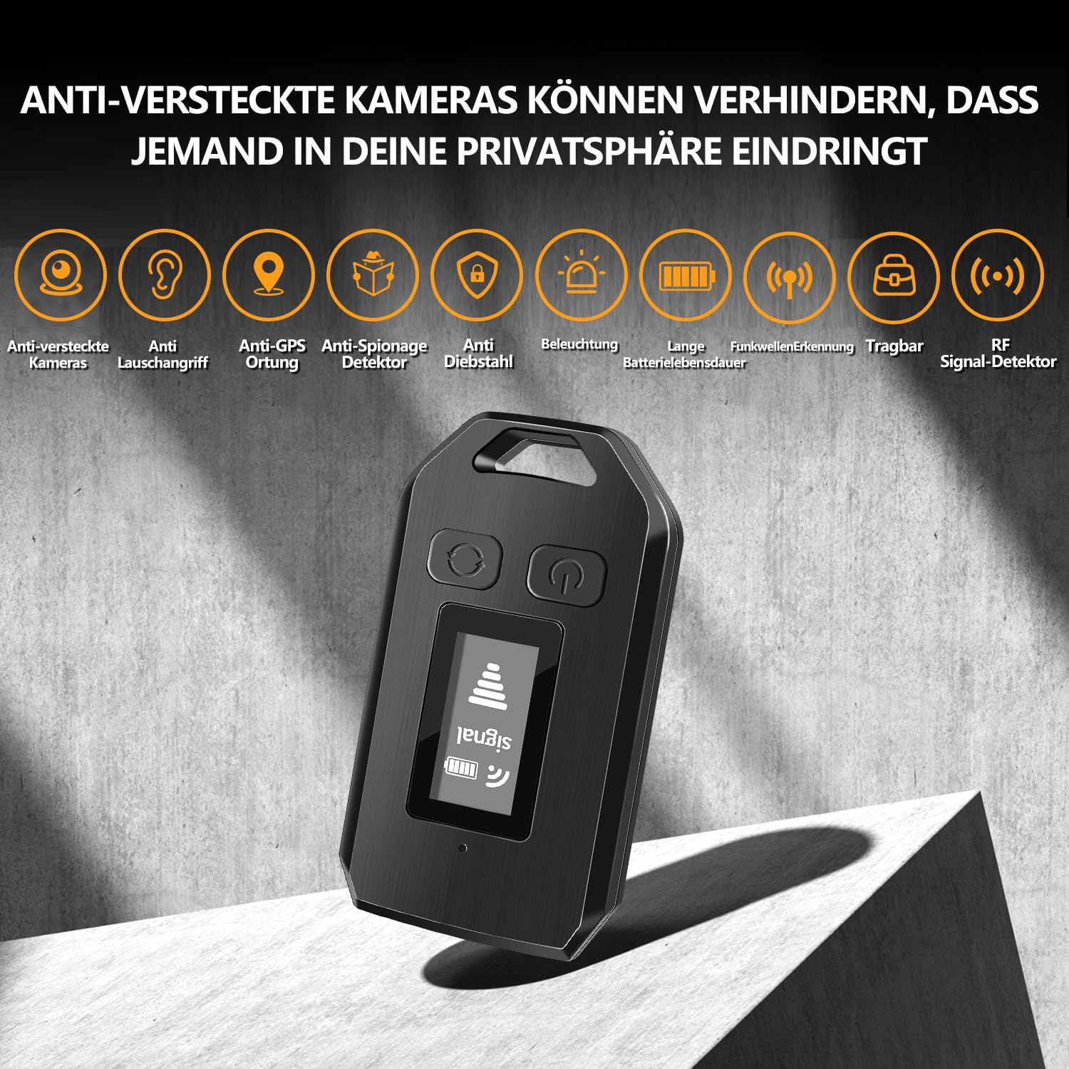 Détecteur Micro Espion & Caméra Cachée - Portable - Vision Infrarouge - Pour Hôtel, Bureau, Voiture