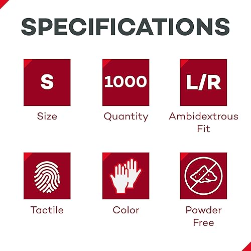 Miniatura 21 de Dealmed Guantes de examen de vinilo – 100 ct. Guantes médicos grandes, guantes desechables, guantes sin látex no irritantes para un botiquín