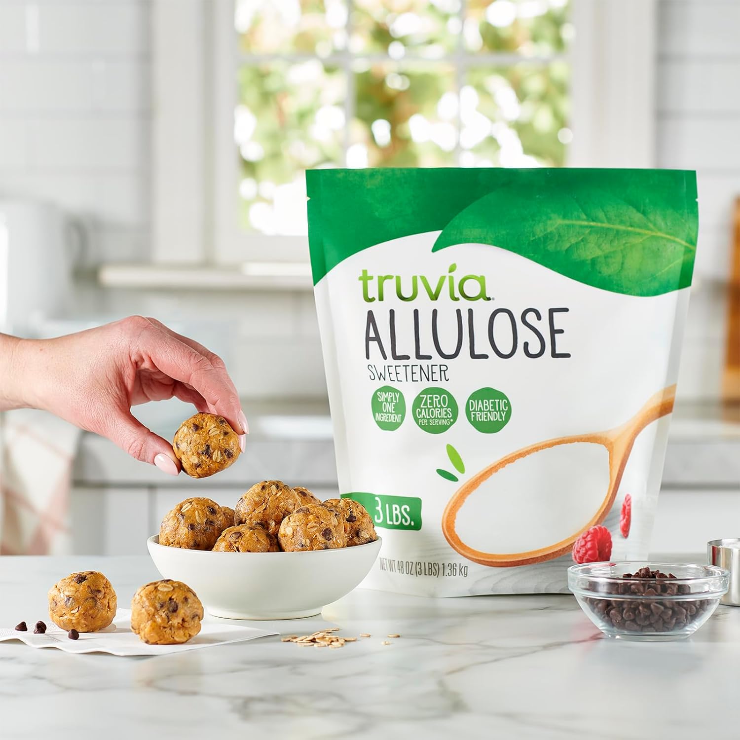 Truvia Allulose Calorie-Free Sweetener Bag, Sugar Substitute with Zero Calories, great for coffee and tea (3lbs)