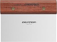 Dexter Russell S496PCP Dough Cutter Scraper 6x3 Inch - Stainless Steel Blade, Rosewood Handle for Bakers