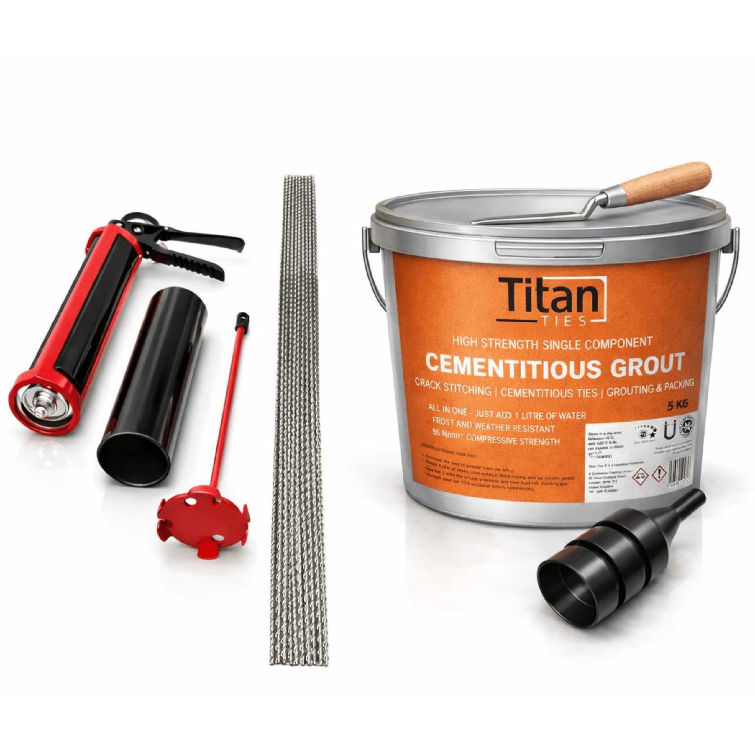 Titan Ties Cementitious Crack Stitching Kit (10M Kit)