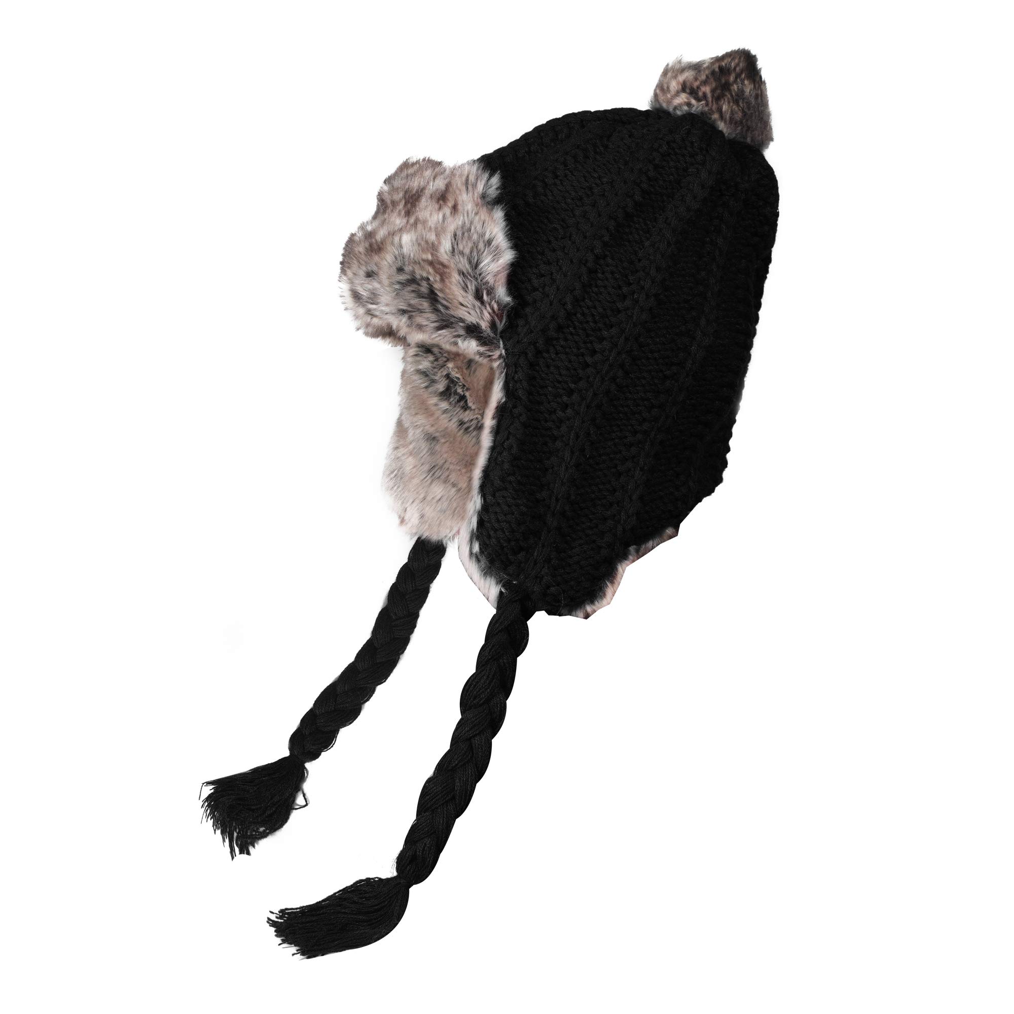 ZLYCWomen Winter Earflap Hat Trapper Hat Knit Peruvian Beanie Hat