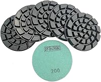 Vista 1 de DT-DIATOOL Almohadillas de Pulido de Piso de Diamante con Enlace de Resina para Piso de Terrazo Diámetro 4 Pulgadas Grano 200 Paquete de 6