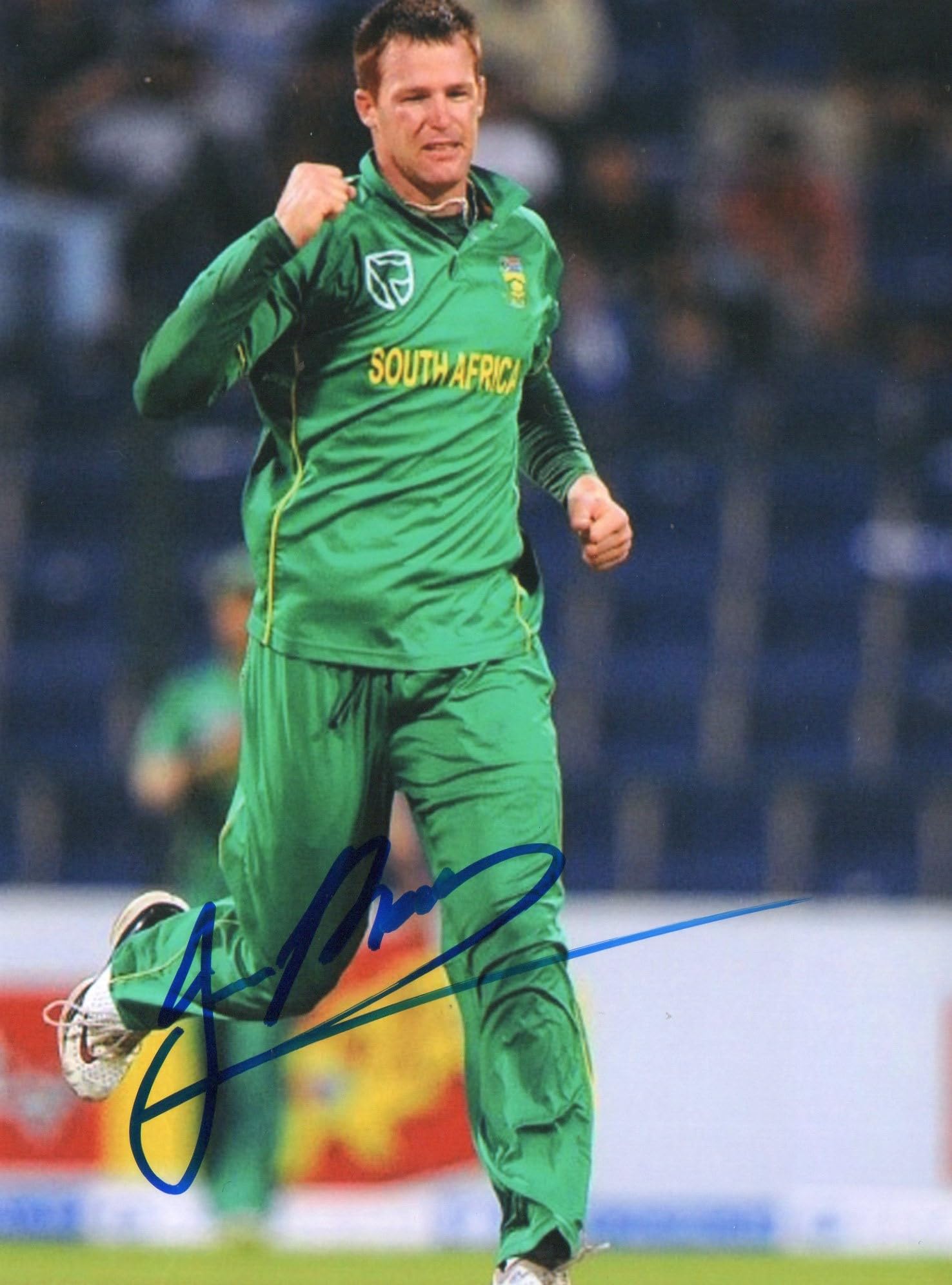 5x7 inches original autographed photo of south african cricketer rusty theron