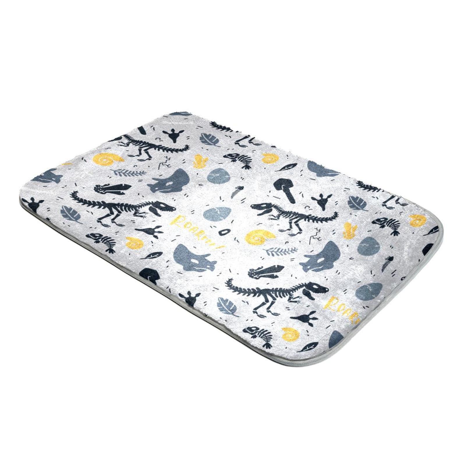 Tapis à poils longs dinosaures en fausse fourrure douce pour chambre