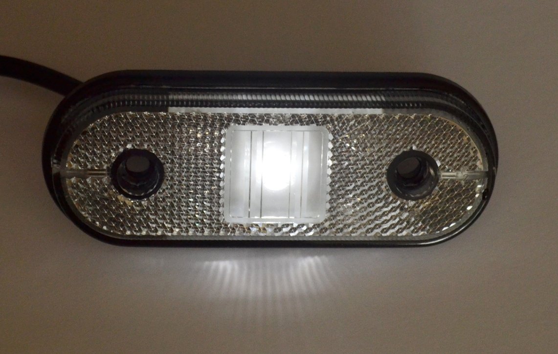 24/7Auto 4x LED 10-30V bianco contorno angolo luci marcate E per camion, rimorchio, camper, roulotte, telaio