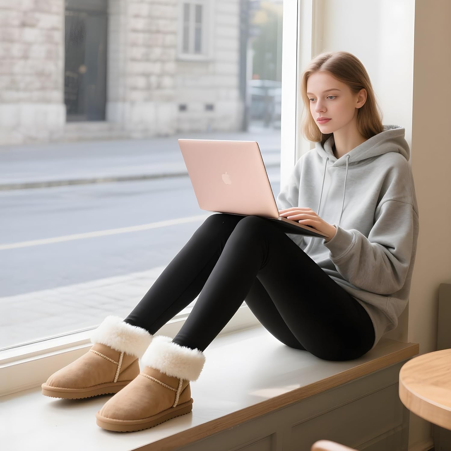 Blisset Women's Fleece Lined Leggings Thermal Warm Winter Tights High Waisted Soft Yoga Pants with Pockets - Image 4