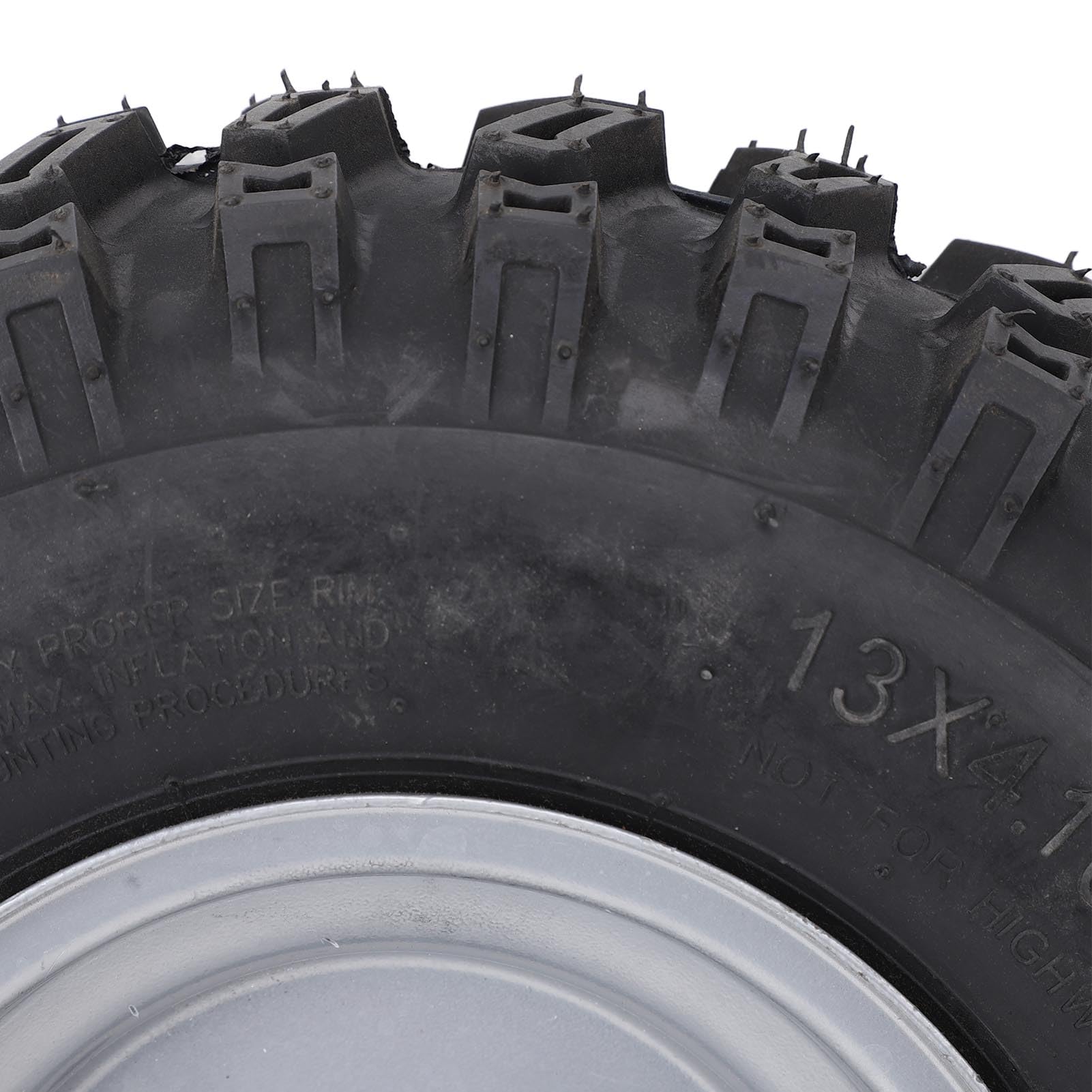 Opona do Quada 13x4,1-6 z Aluminium — Bezdętkowa Opona Terenowa Zapewniająca lepszą przyczepność i przyczepność na Błocie, Piasku i Terenie — Pasuje do Wózków, Gokartów, Rowerów, Pojazdów UTV