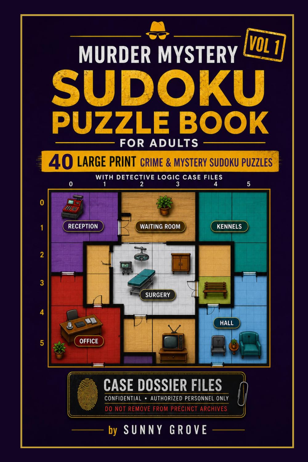 Murder Mystery Sudoku Puzzle Book for Adults: 40 Large Print Crime & Mystery Sudoku Puzzles with Detective Logic Case Files