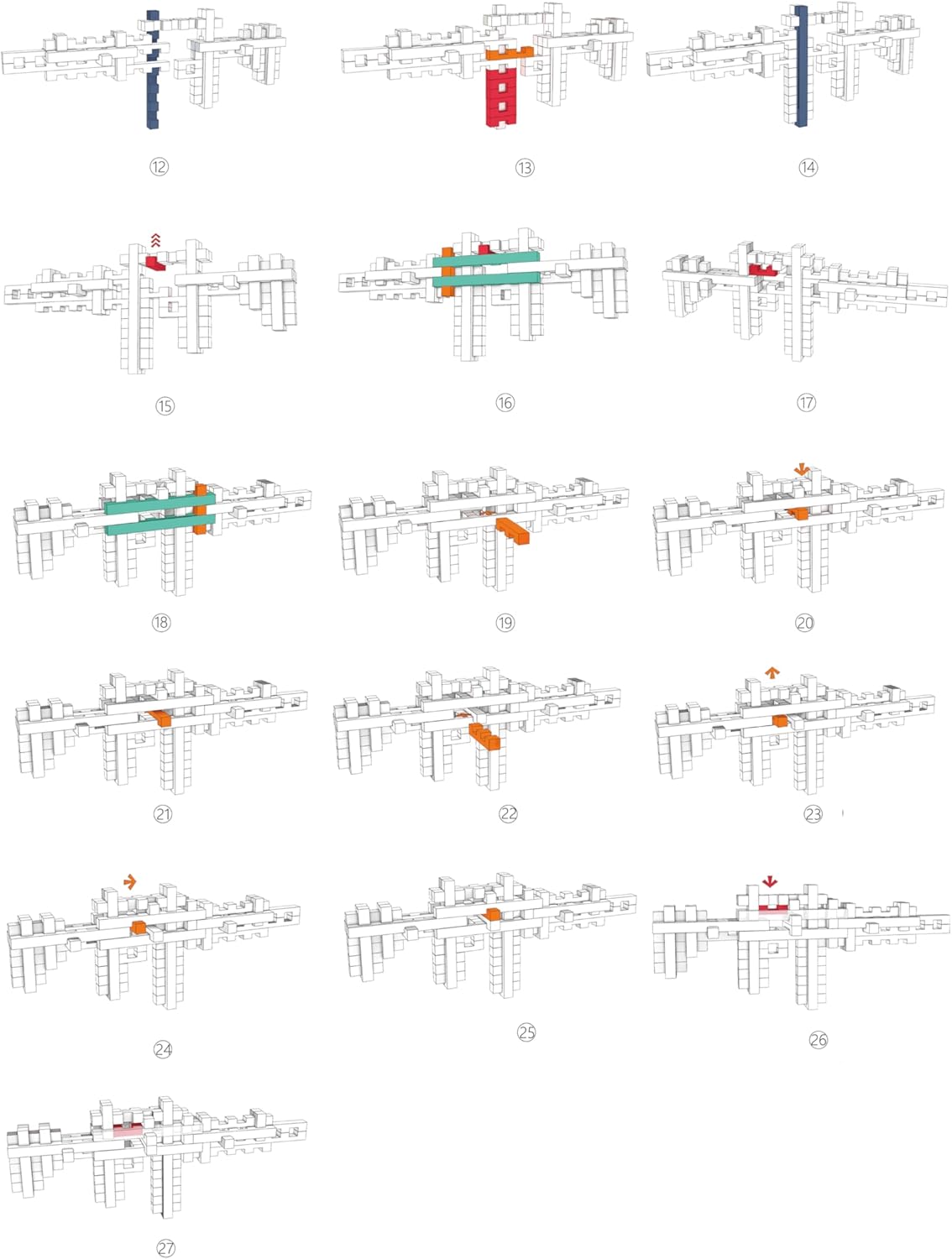 Toy Gun STEM Wooden Building Blocks - 10+ Shapes, 3D Puzzle, Brain Games, Educational Toys Gift for Kids, STEM Bins for Classroom, Montessori Toys for Ages 5+ to Adults- 53 Pcs