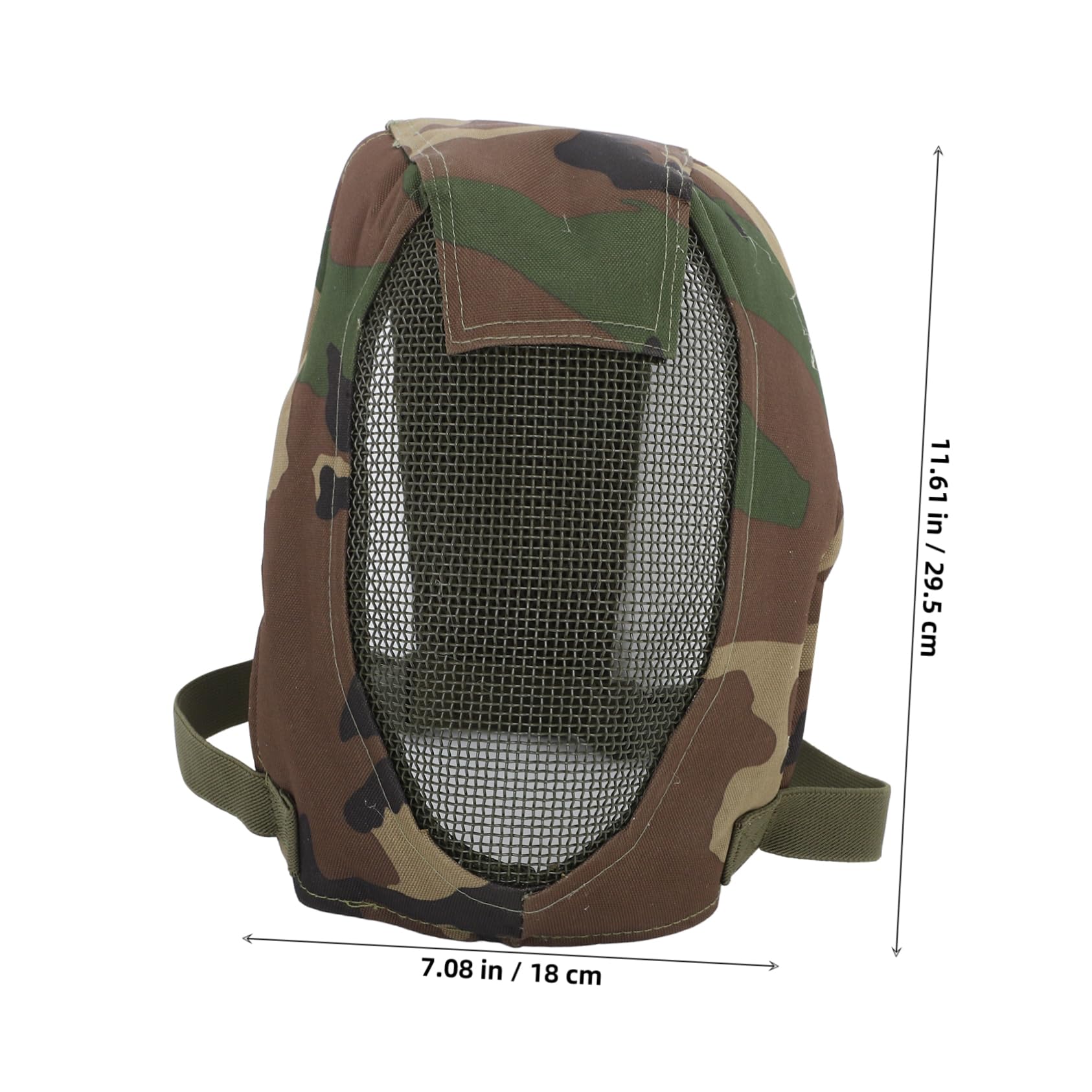 Maschera Integrale Sportiva Traspirante Protezione Viso Antiurto Tessuto Oxford Design Rete Sicura Indossare Esterno Portatile Pratica