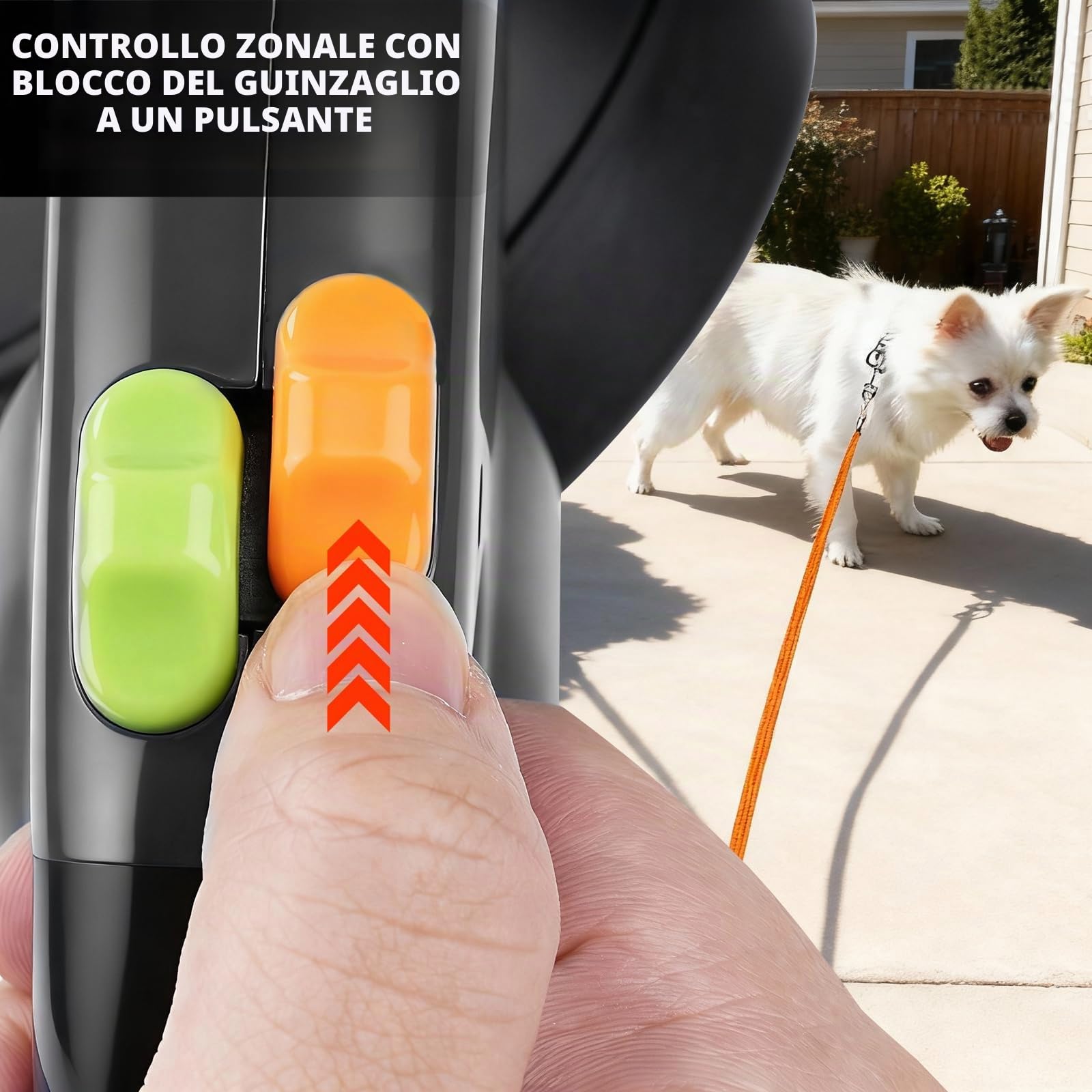 Guinzaglio Retrattile per Cani, Domestici Automatico Guinzaglio per Animali Doppio Retrattile 1 Traino 2 Guinzaglio per Cani Doppio Retrattile con Torcia e Distributore di Borse
