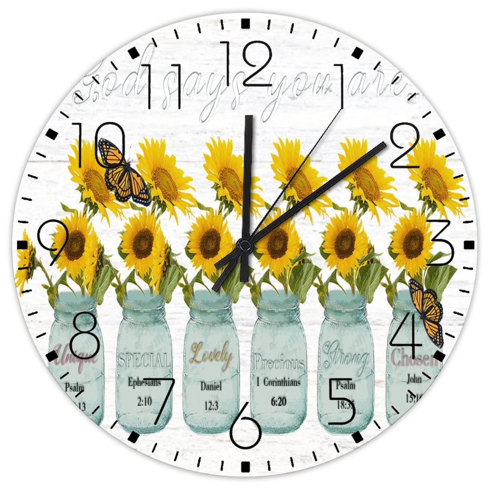 Horloge murale silencieuse en bois de 30 cm pour école et bureau sans aucun tic-tac