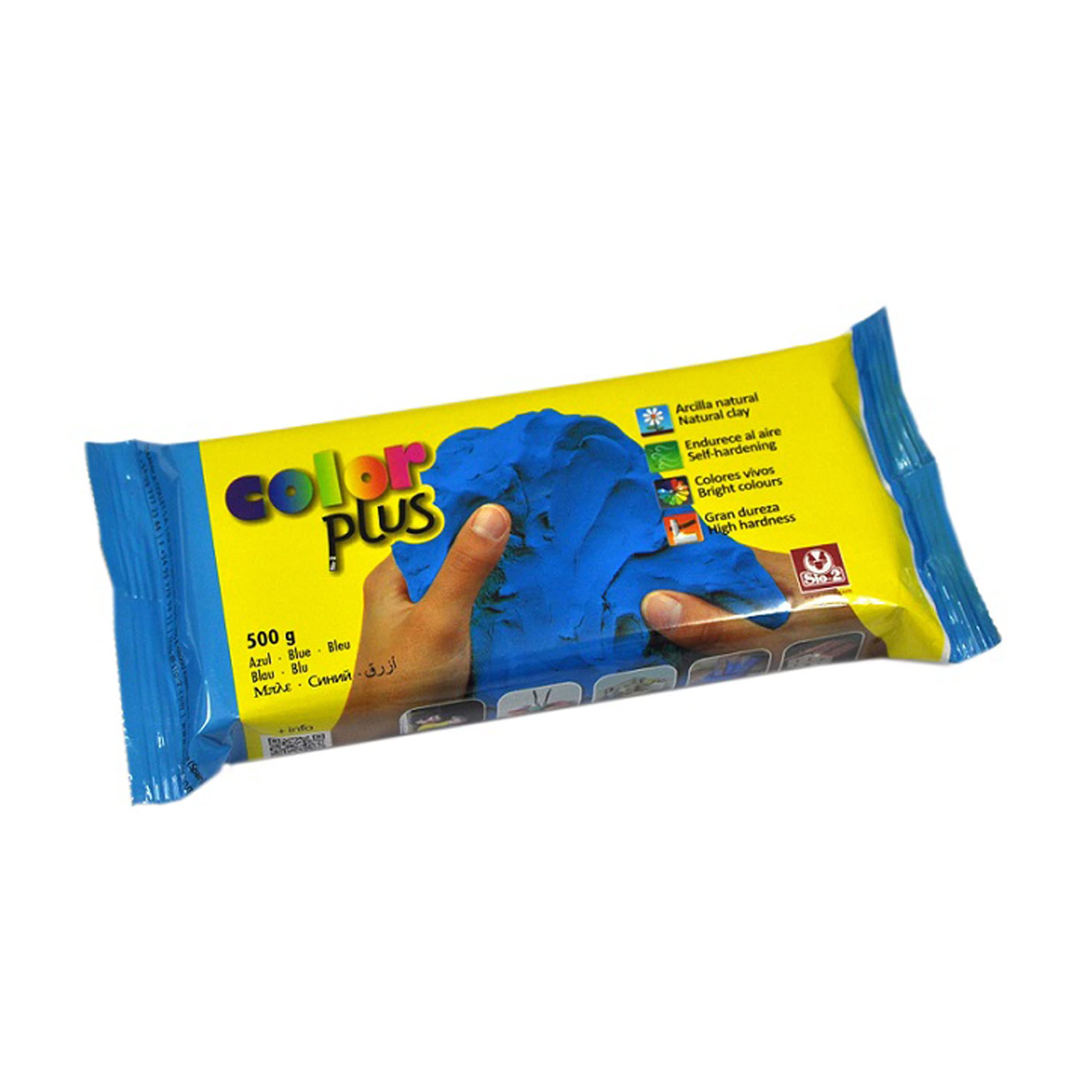 Sio-2 Blue Colorplus 500G Coloured Natural Self-Hardening Clay