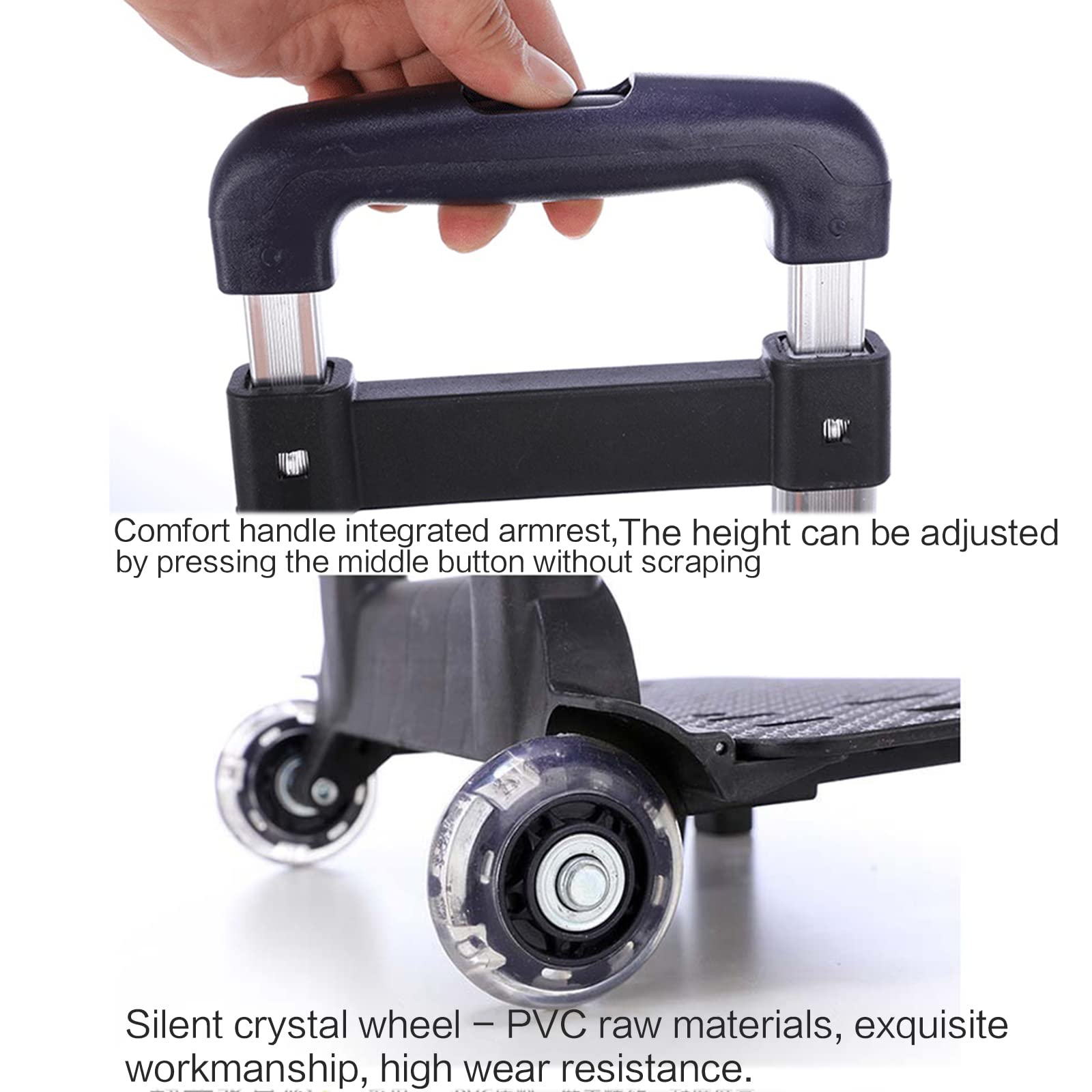 Chariot à dos pliable en alliage d'aluminium pour sac d'école, animal domestique