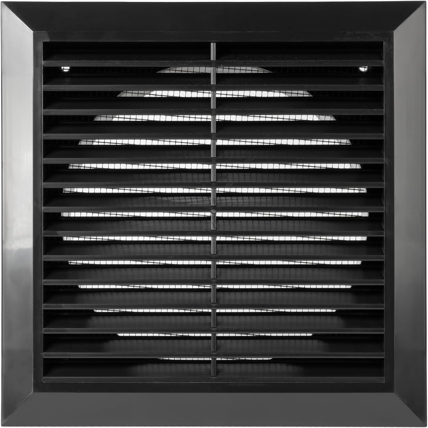 ECOPRO VENT Black 150mm Air Vent Cover - Plastic Extractor Fan Vent Cover with Insect Mesh - Ventilation Grilles - Concealed Screw - Fits Inside Wall or Duct, Air Vent Covers Exterior & Interior — image 1