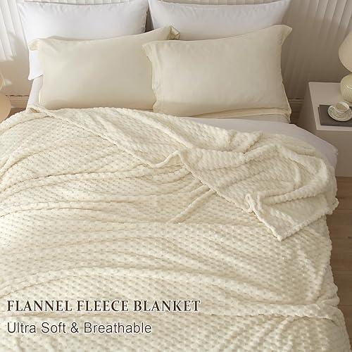 Miniatura 4 de PHF Manta de forro polar de franela ultra suave, tamaño King, ligera manta de forro polar jacquard 3D, no se desprende, no hace pelusas, lujosa