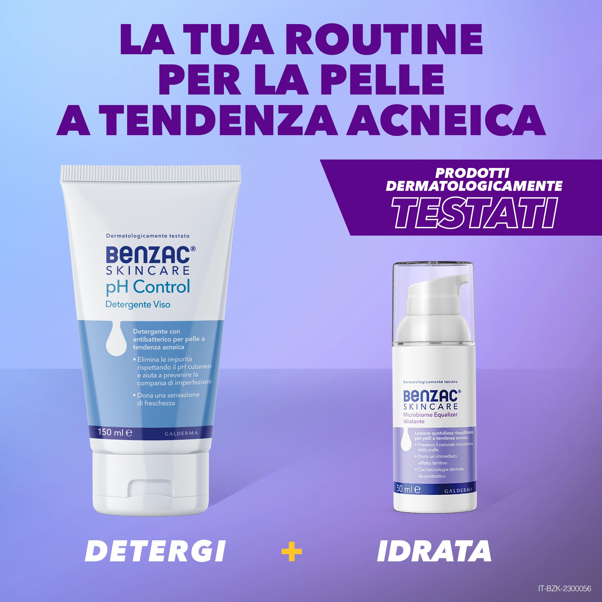 Benzac Skincare pH Control, Detergente Viso, Anti Acne, con Antibatterico, Elimina le Impurità e Rispetta il pH Cutaneo, con Gluconolattone e Zinco