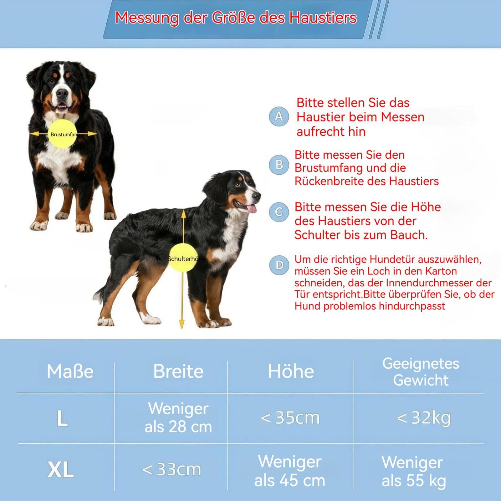 Aluminium Hundeklappe mit Doppelflügel