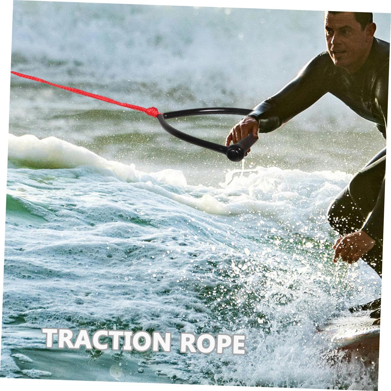 ibasenice Corde de Ski Nautique Rouge en PP Résistante à l'abrasion pour Sports Nautiques Multifonctionnels, pour Slalom Water Skiing et Kneeboard