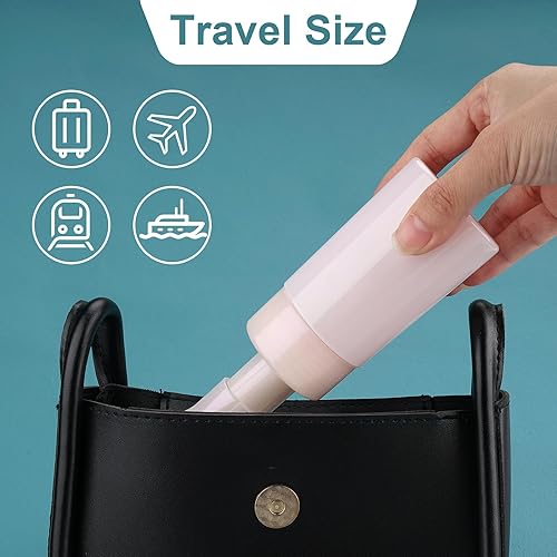 Miniatura 6 de Botella dispensadora de jabón espumoso, botella de espuma de viaje, paquete de 2 botellas dispensadoras de espuma de plástico de 3.4 onzas,