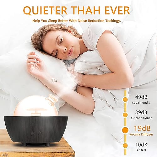 Miniatura 3 de Difusor de aceite esencial de vidrio de 9.5 fl oz, difusor de aromaterapia, humidificador ultrasónico de niebla fría con 2 modos de niebla y 7 luces