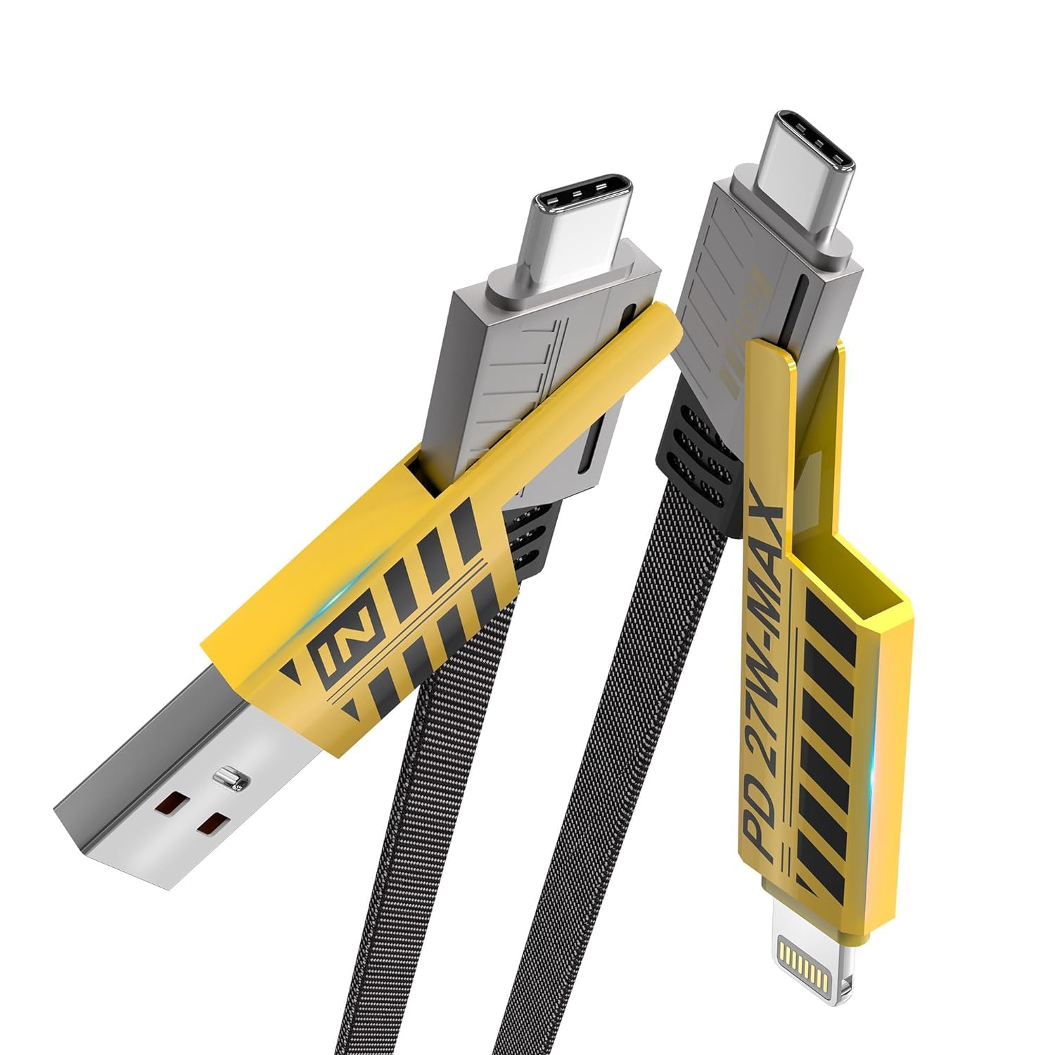 Nirsha Original 4-iN-1 65W Flat Braided Multi Functional Fast Charging Cable with Fast Data Transfer, Compatible with All Type C Android Smartphone & Tab Device (B0DDJBQ5BQ) Amazon Price History, Amazon Price Tracker