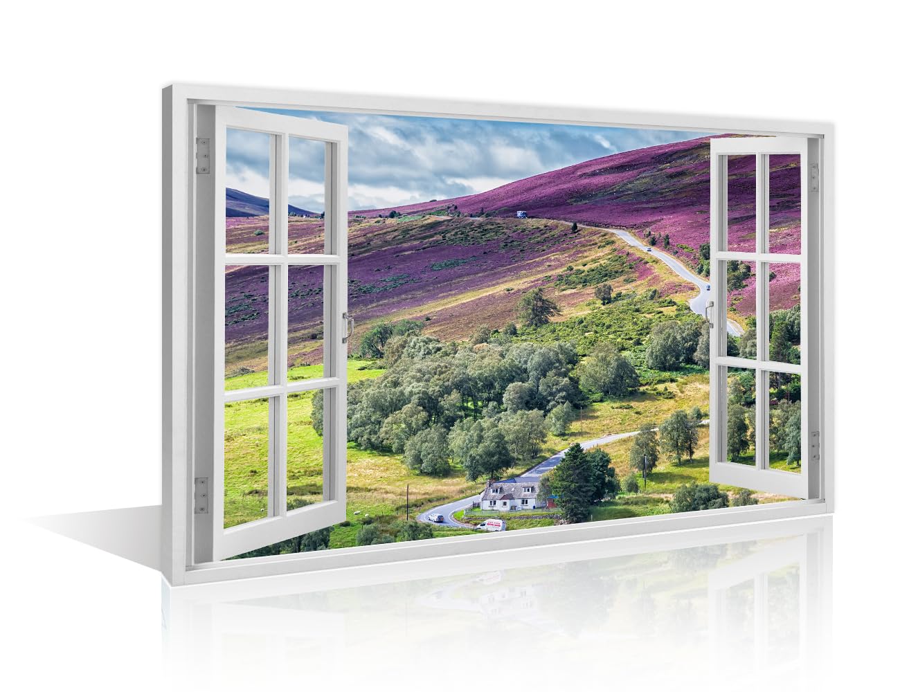 Bedroom Wall Decor Scottish Highlands Cairngorms National Park Wall Art Lecht Ski Resort Scotland Home Decor 1 Piece Pictures for Bedroom Living Room Artwork Framed Ready to Hang (16''Wx 24''H) โ image 1