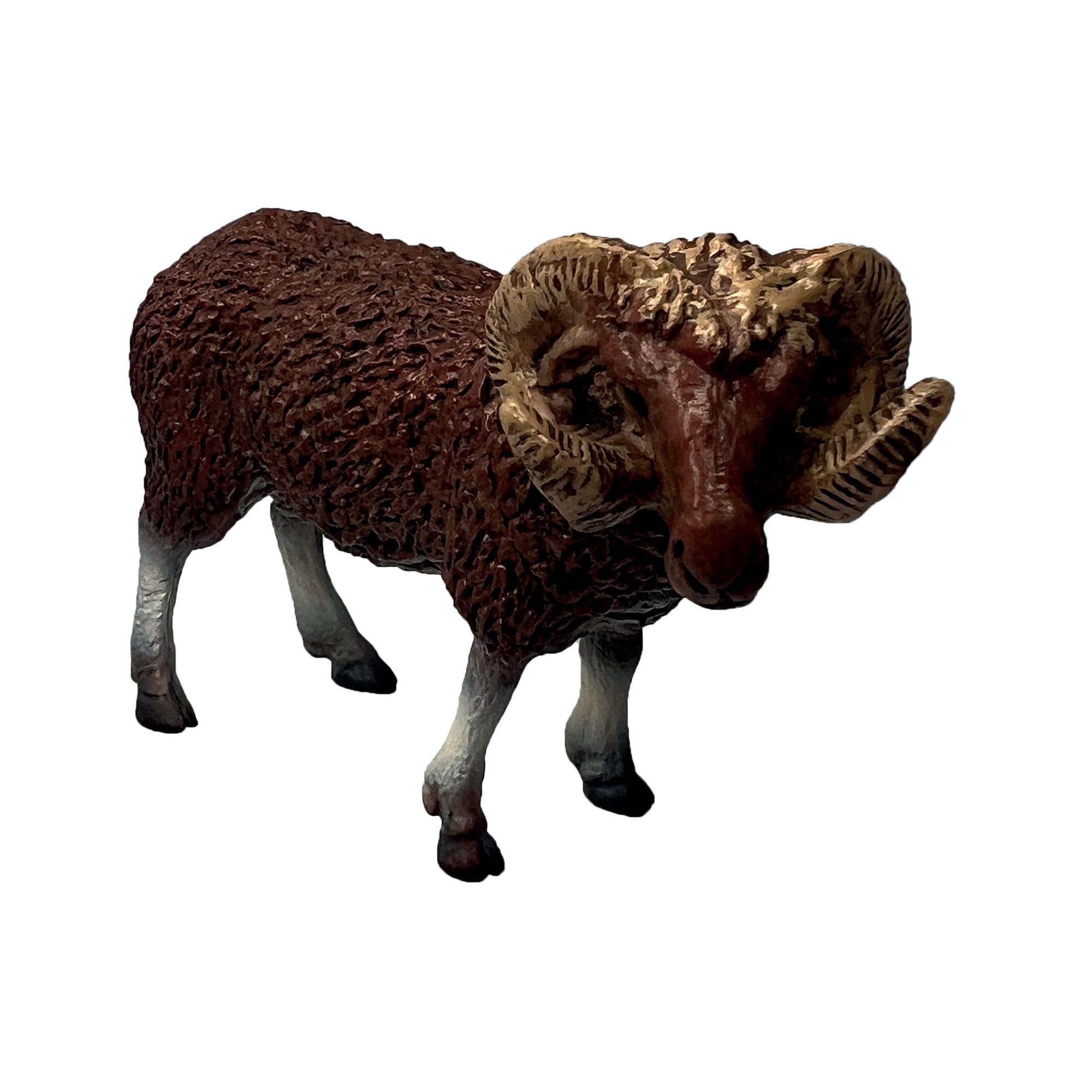 Deluxebase Mini Animal Adventure Replica - Bighorn Sheep. Small sized realistic toy sheep figure that makes an ideal animal toy for kids