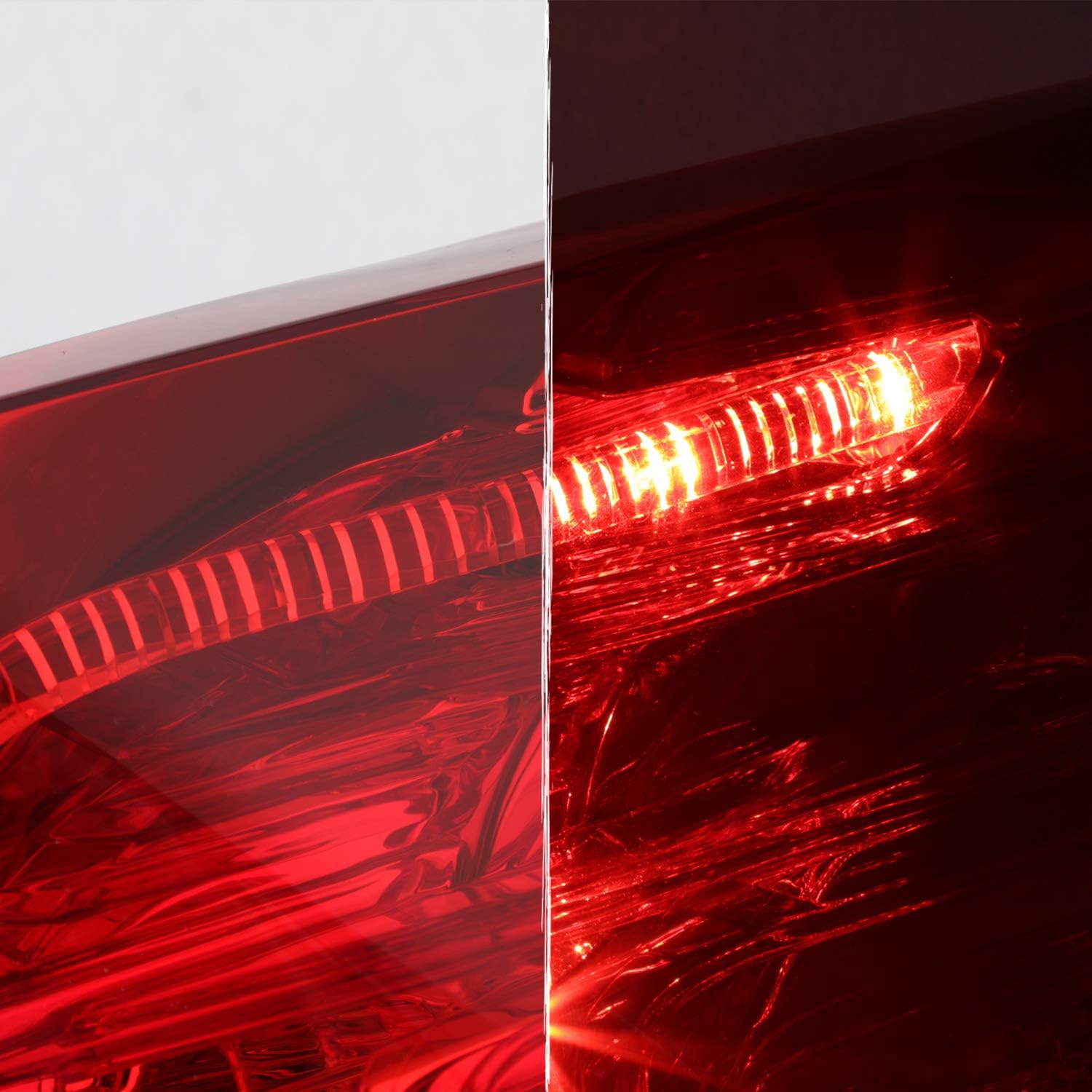 AKKON - Fits 2010-2016 Cadillac SRX LED Running Reverse Chrome Red Clear Tail Lamp Brake Lights Pair Driver + Passenger