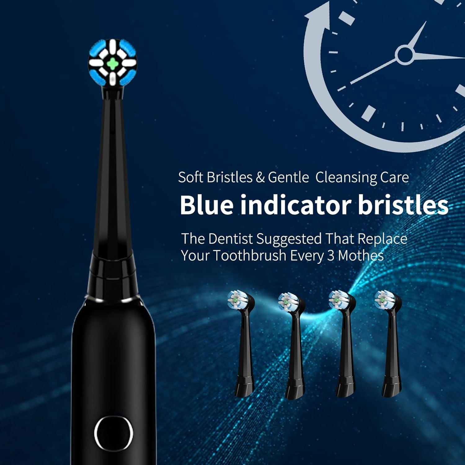 12 Pcs iO Replacement Heads Compatible with Oral B iO 2/3/4/5/6/7/8/9/10 Series Electric Toothbrush for Teeth Cleaning and Gum Protection Individually Wrapped